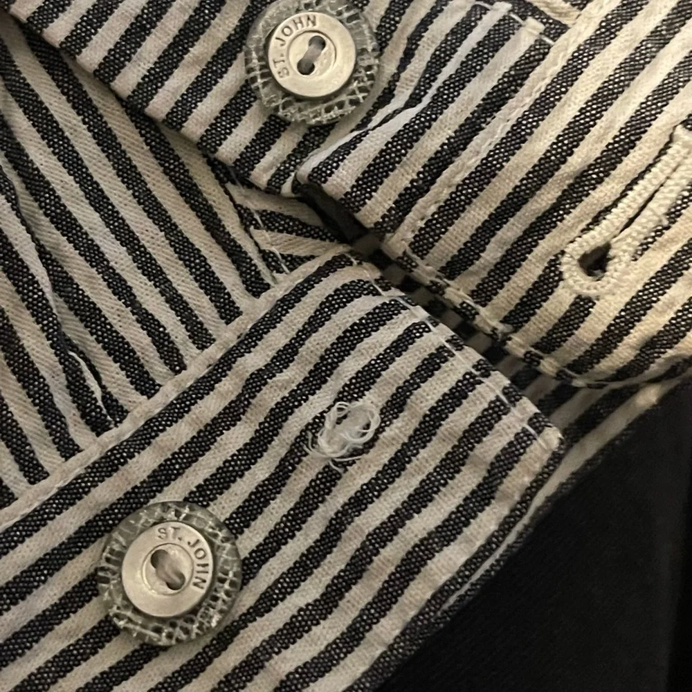 St. John Sport striped searsucker cotton blazer